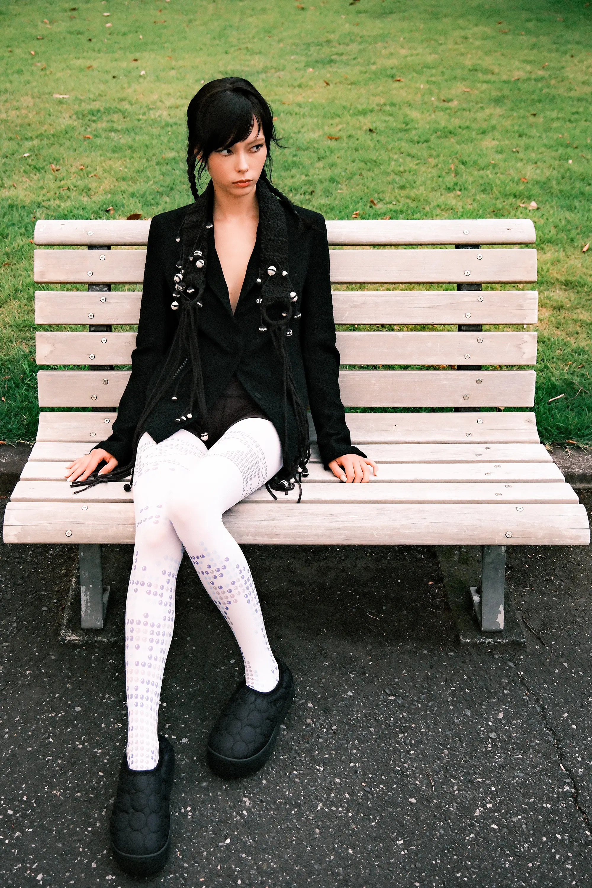 SUBU Vamp Platform Circle BLACK