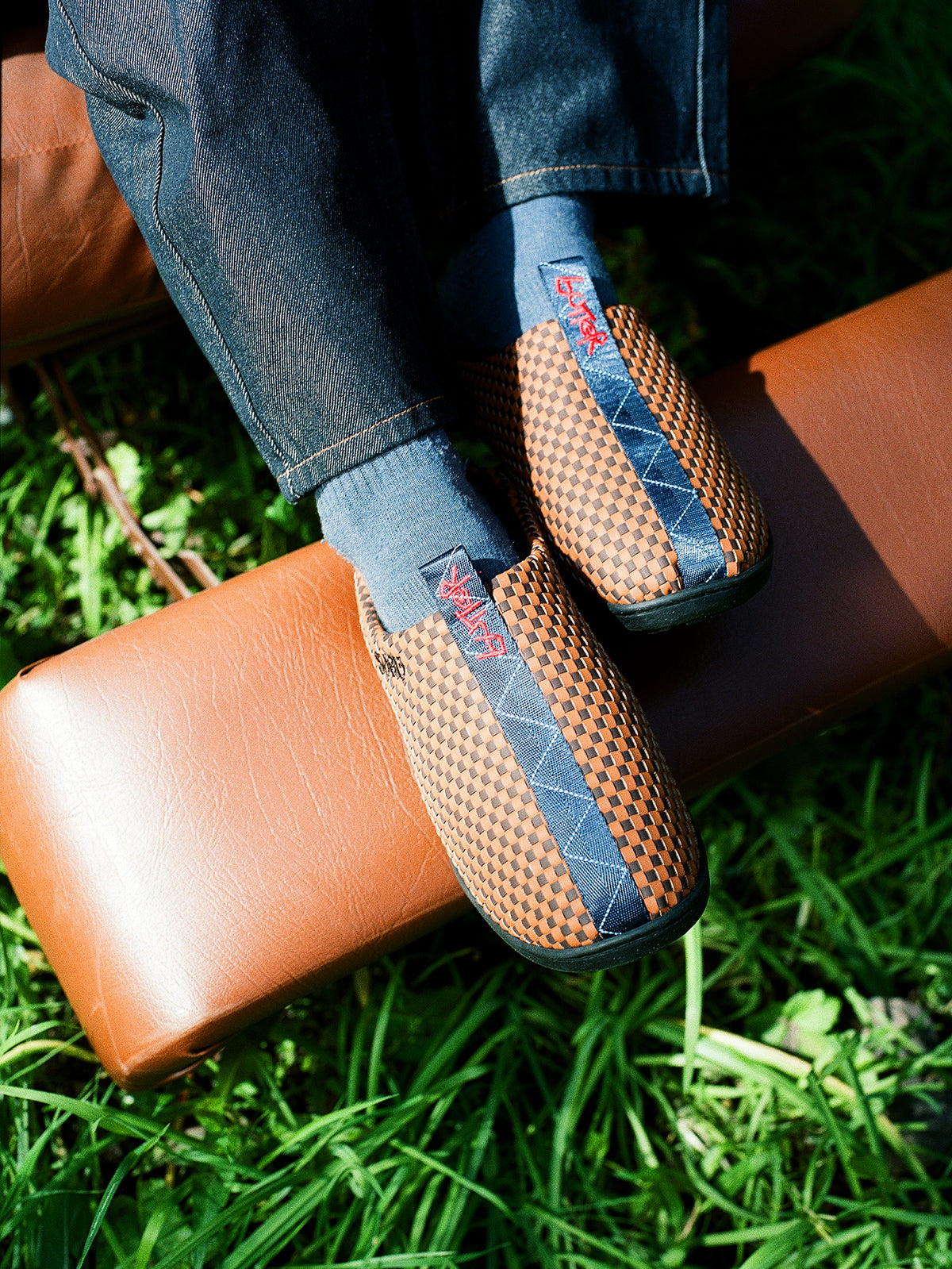 SUBU×BUTTER Woven Sandal Tan / Navy